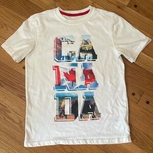 GAP Kids Canada Day Short Sleeve T-Shirt Canadian Flag Youth L 10